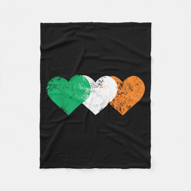 Manta Polar 3 Hearts Ireland Flag St. Patricks Day Irish Flags (Anverso)