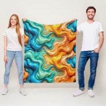 3D Remolino Líquido Abstracto de Vidrio - Psicodél