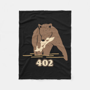 Manta Polar 402 Oso Pesquero Grasa Marrón Grizzly Lover Bearzo
