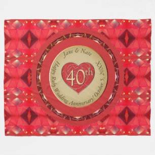 Manta Polar 40.º aniversario de Ruby Fleece Blanket