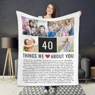 Manta Polar 40 cosas que amamos de ti   40.º cumpleaños