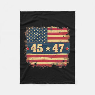 Manta Polar 45 47 Bandera estadounidense vintage del president