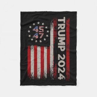 Manta Polar 45 47 Donald Trump 2024 Bandera estadounidense 202