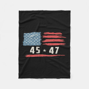 Manta Polar 45 47 Presidente de Trump: bandera estadounidense 