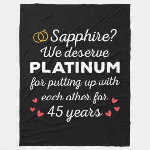 Manta Polar 45° Aniversario Boda I - Pareja Graciosa de Sapphi