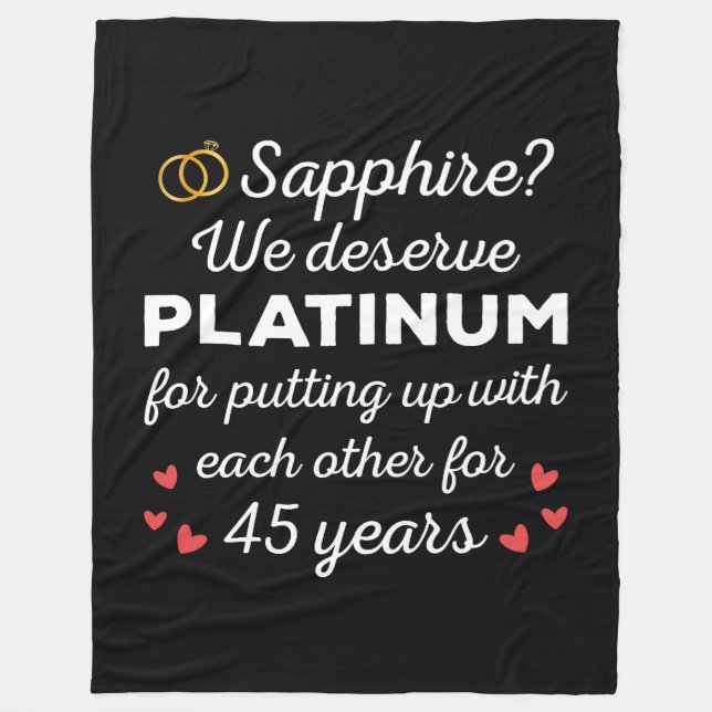 Manta Polar 45° Aniversario Boda I - Pareja Graciosa de Sapphi (Anverso)