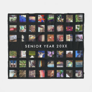 Manta Polar 48 Fotos de Instagram Personalizado Fleece Throw B