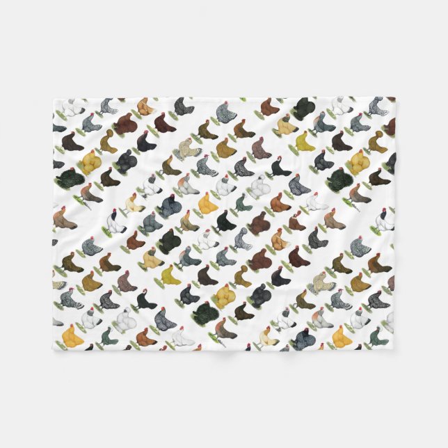Manta Polar 49 gallinas del pollo (Frente (Horizontal))