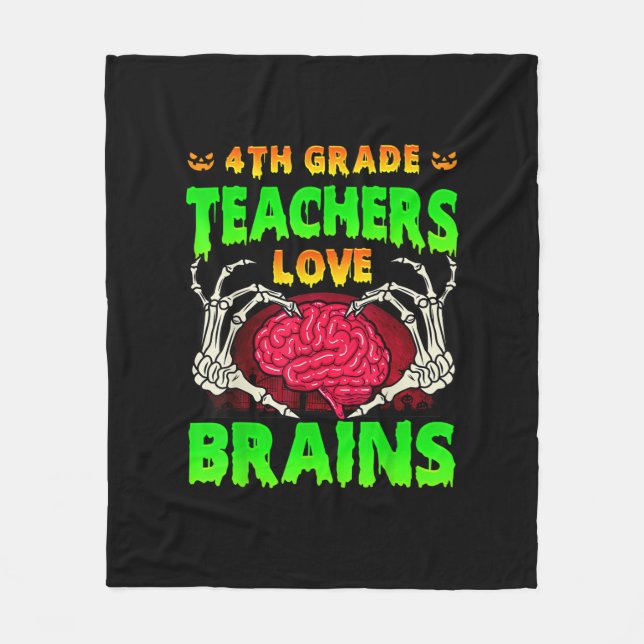 Manta Polar 4.º Teachers Brains Skeleton Hand Heart Hall (Anverso)