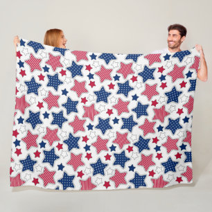 Manta Polar 4 De Julio Fleece Blanket