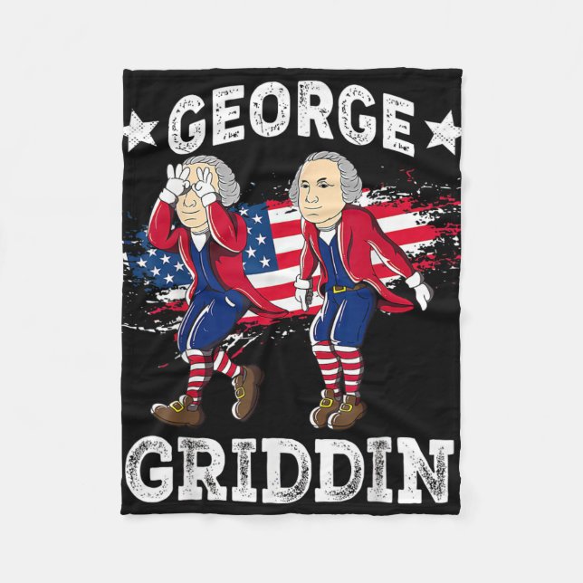 Manta Polar 4 de julio George Washington Griddy George Griddi (Anverso)