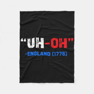 Manta Polar 4 De Julio Uh-oh Inglaterra 1776 Gracioso Regalo A