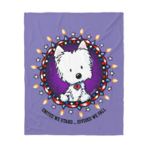 4 de julio - Westie Fleece Blanket