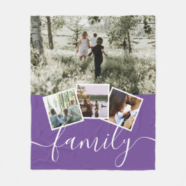 Manta Polar 4 Familia Collage de fotos personalizada