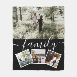 Manta Polar 4 Familia Collage de fotos personalizada