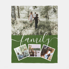 Manta Polar 4 Familia Collage de fotos personalizada