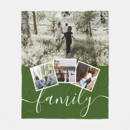 Manta Polar 4 Familia Collage de fotos personalizada