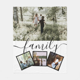 Manta Polar 4 Familia Collage de fotos personalizada