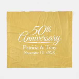 Manta Polar 50.º aniversario Boda de oro personalizado