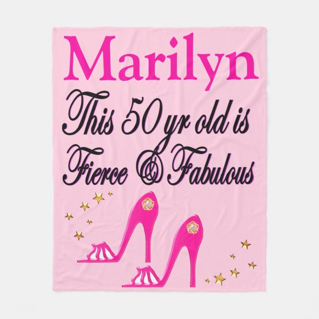 MANTA POLAR 50.º BLANQUETE DE FLORES PERSONALIZADOS (Anverso)