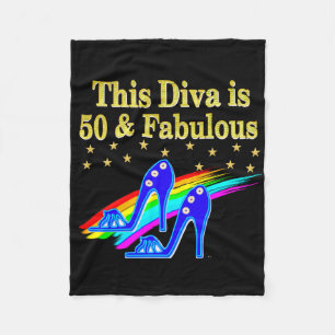 MANTA POLAR 50.º CUMPLEAÑOS FABULOUS DIVA DISEÑO