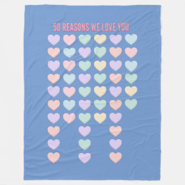 Manta Polar 50.º Regalo de cumpleaños - 50.º Te queremos