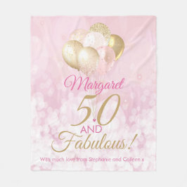 Manta Polar 50 y fabuloso globo de cumpleaños número 50