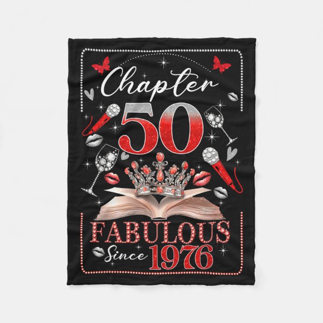 Manta Polar 50th Birthday Queen Chapter 50 Fabulous Since 1976 (Anverso)