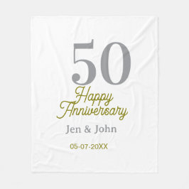 Manta Polar 50th happy anniversary name date silver gold date 