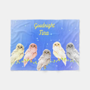 Manta Polar 5 lechones pastel Fleece Blanket