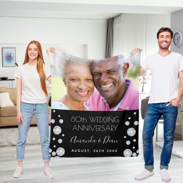 Manta Polar 60.º personalizado del aniversario de los bodas de (Subido por el creador)
