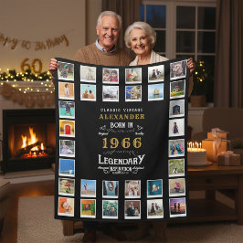 Manta Polar 60th Birthday Photo Collage Father Grandfather