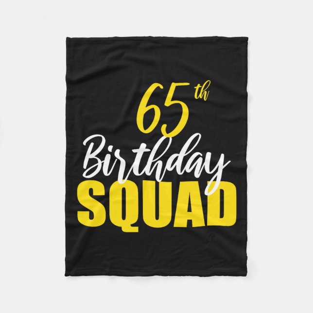 Manta Polar 65th Happy Birthday Squad Party Bday Family Group  (Anverso)