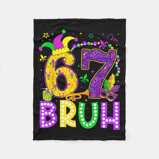 Manta Polar 67 Bruh Carnaval Divertido Carnaval Meme Slang Gen (Anverso)