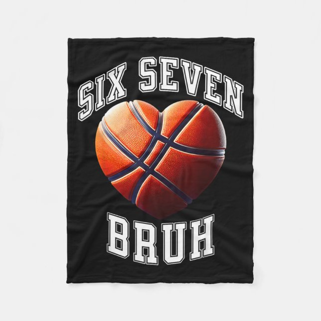 Manta Polar 67 Bruh Meme Basketball Six Seven Heart Funny  (Anverso)