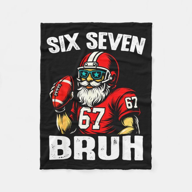 Manta Polar 67 Bruh Meme Christmas Football Santa Six Seven  (Anverso)