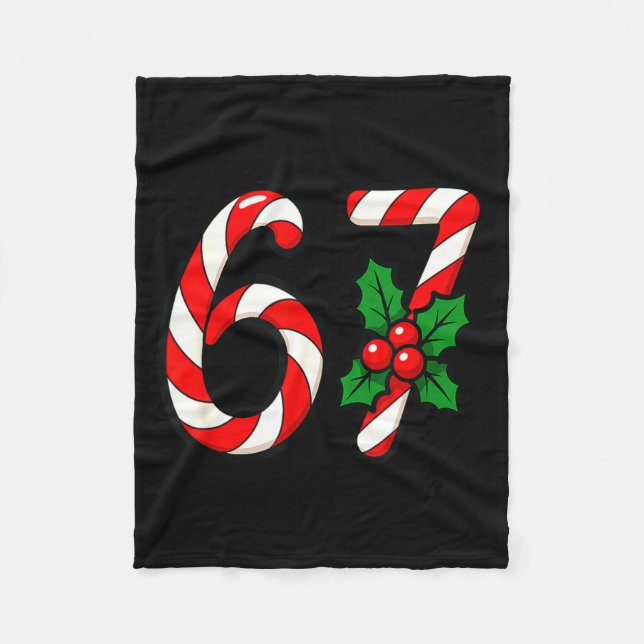 Manta Polar 67 Candy Canes Funny Christmas Humor Meme Design  (Anverso)