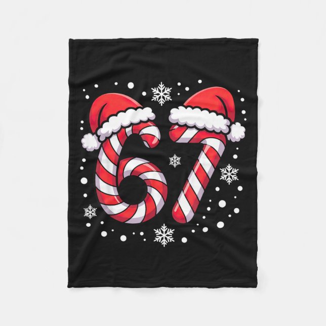 Manta Polar 67 Candy Canes Santa  (Anverso)