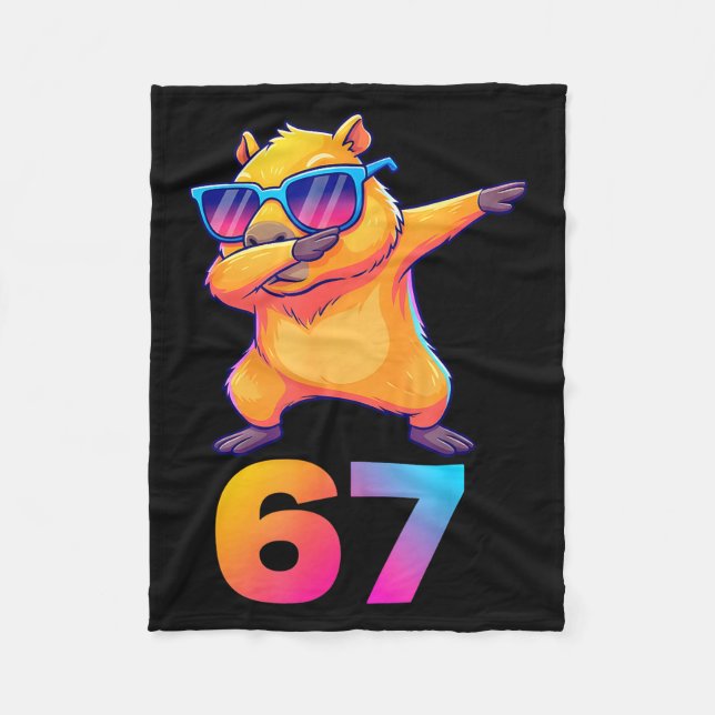 Manta Polar 67 Capybara Six Seven Meme Animal Cool Capybara Da (Anverso)