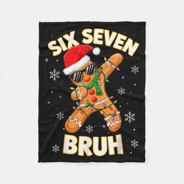 Manta Polar 67 Christmas 6 7 Meme Gingerbread Man Xmas Pajamas (Anverso)