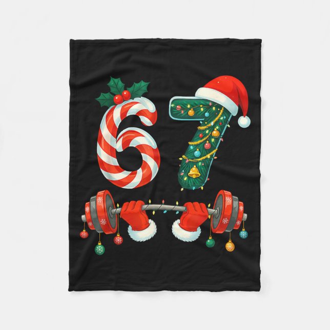 Manta Polar 67 Christmas 6 7 Meme Gym Workout Fitness Men Wome (Anverso)