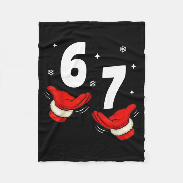 Manta Polar 67 Christmas 6 7 Meme Hands 6-7 Pajamas Six Seven  (Anverso)