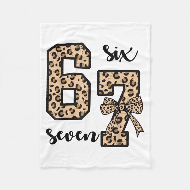 Manta Polar 67 Christmas 6 7 Six Seven Meme 67 Leopard Cheetah (Anverso)