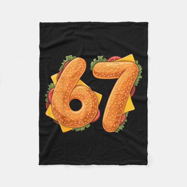 Manta Polar 67 Christmas Burger Shirt 6 7 Meme Funny 67 Hambur (Anverso)