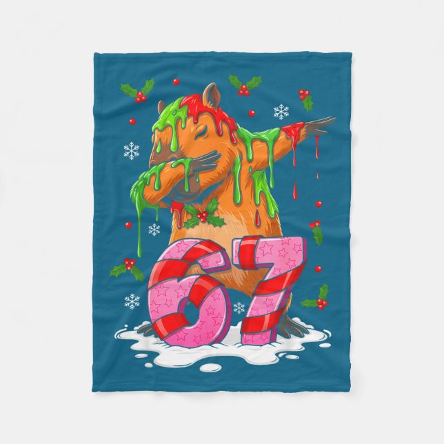 Manta Polar 67 Christmas Funny 67 Brainrot Youth Kids Capybara (Anverso)