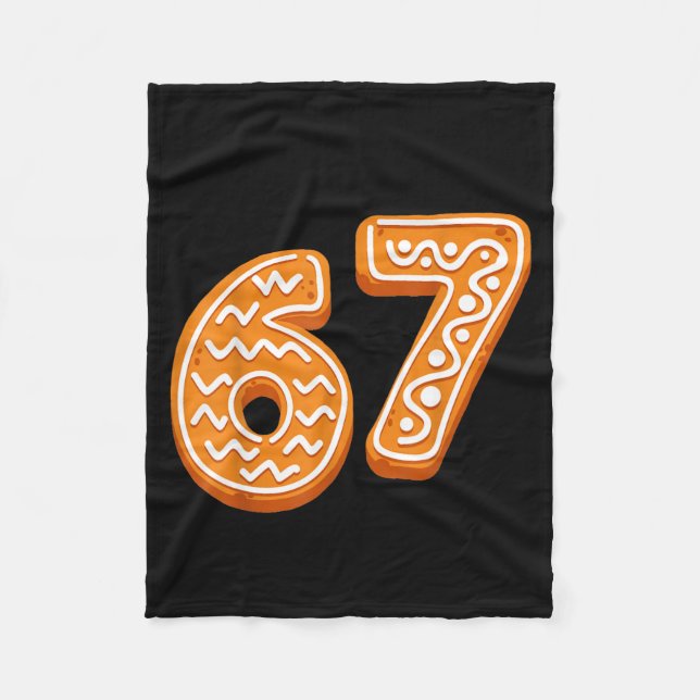 Manta Polar 67 Christmas Funny 6 7 Gingerbread Six Seven Xmas  (Anverso)