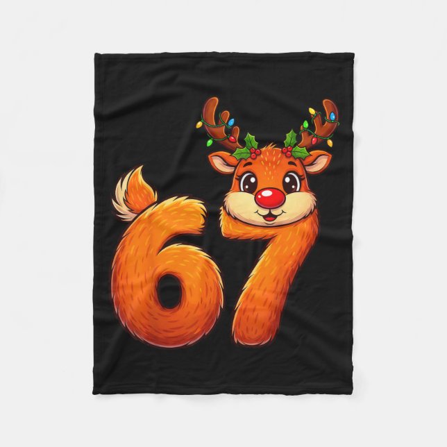 Manta Polar 67 Christmas Funny Reindeer Bruh Meme Pajamas Wome (Anverso)