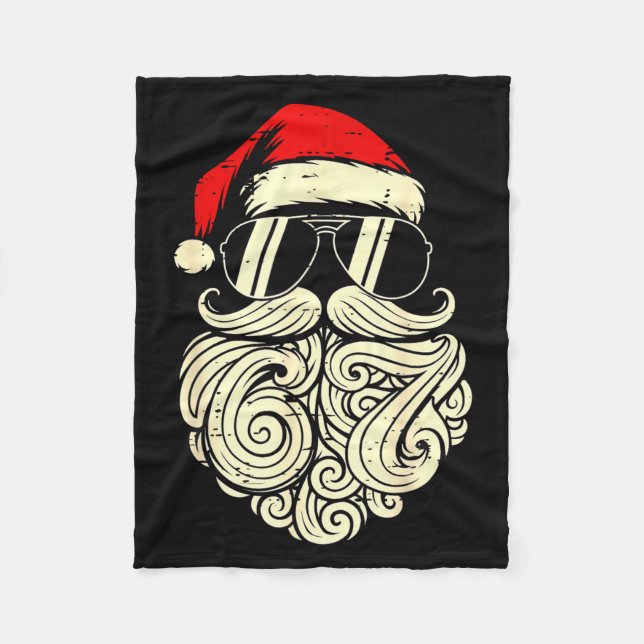 Manta Polar 67 Christmas Funny Six Seven Meme Santa Face Shirt (Anverso)