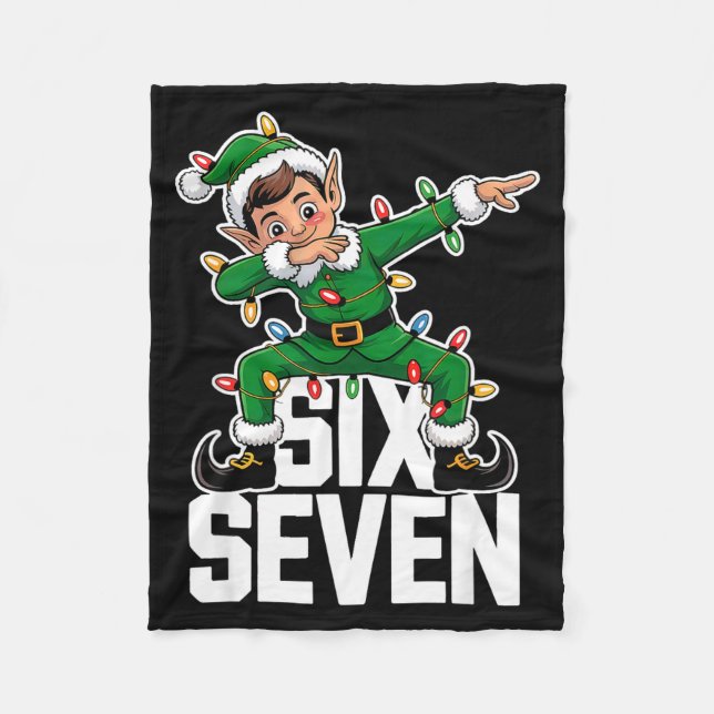 Manta Polar 67 Christmas Six Seven 6 7 Meme Funny Dabbing Elf  (Anverso)