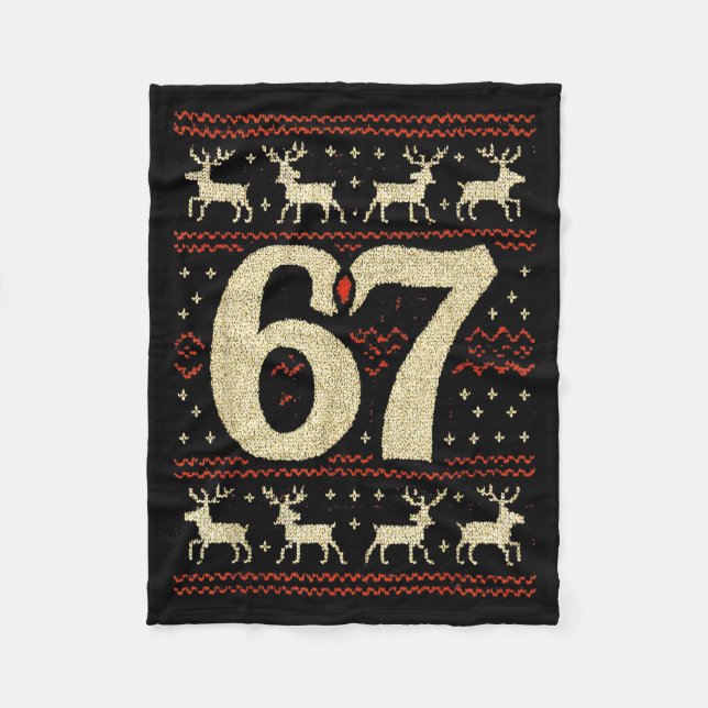 Manta Polar 67 Christmas Sweater Ugly 6 7 Meme Six Seven Mason (Anverso)